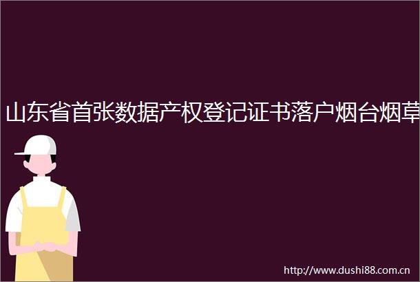 山东省首张数据产权登记证书落户烟台烟草