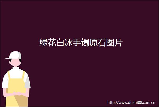 绿花白冰手镯原石图片