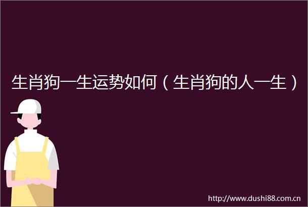 生肖狗一生运势如何（生肖狗的人一生）