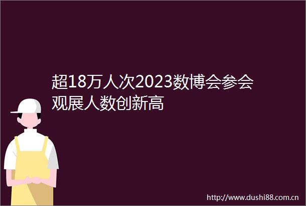 超18万人次2023数博会参会观展人数创新高