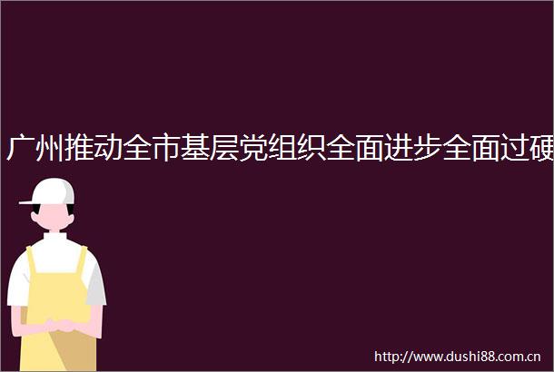 广州推动全市基层党组织全面进步全面过硬