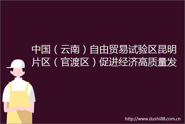 （云南）自由贸易试验区昆明片区（官渡区）促进经济高质量发展若干政策措施