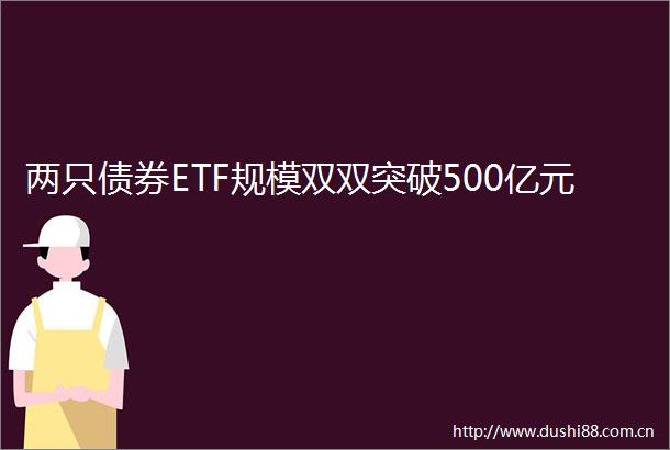 两只债券ETF规模双双突破500亿元