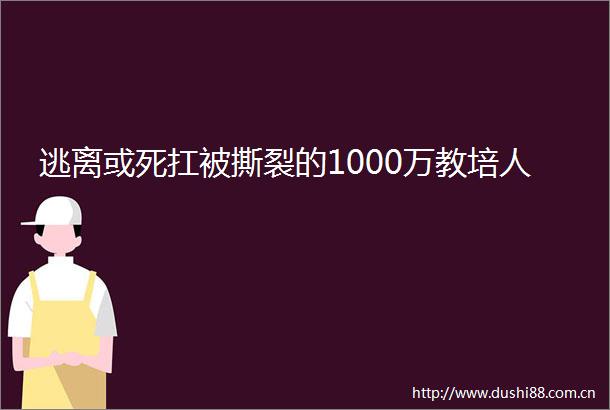 逃离或死扛被撕裂的1000万教培人