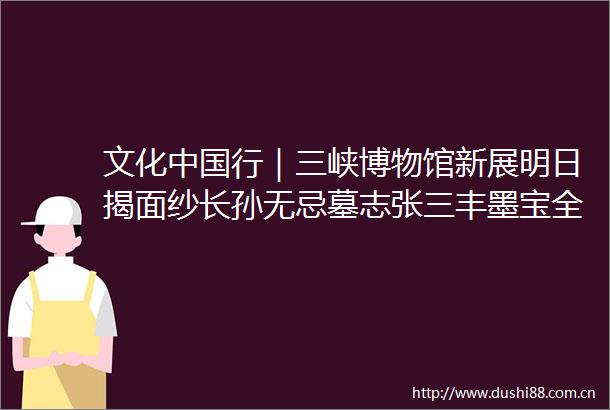 文化行｜三峡博物馆新展明日揭面纱长孙无忌墓志张三丰墨宝全在列