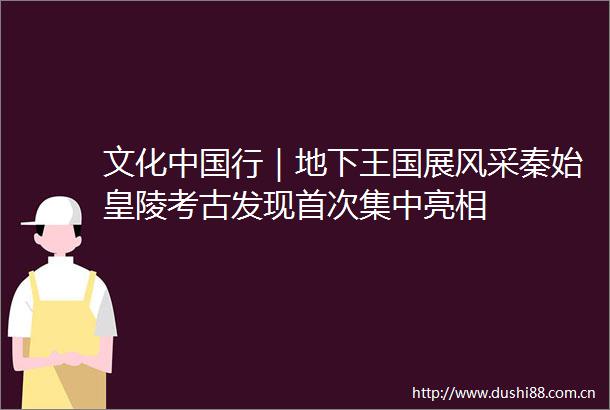 文化行｜地下王国展风采秦始皇陵考古发现首次集中亮相