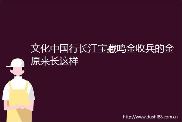 文化行长江宝藏鸣金收兵的金原来长这样