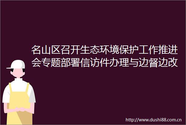 名山区召开生态环境保护工作推进会专题部署件办理与边督边改工作