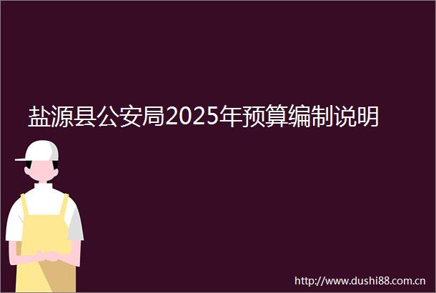 盐源县局2025年预算编制说明