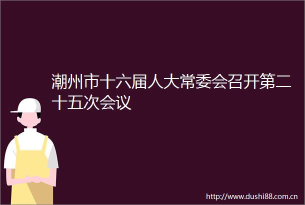 潮州市十六届人大常委会召开第二十五次会议