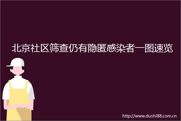 北京社区筛查仍有隐匿感染者一图速览