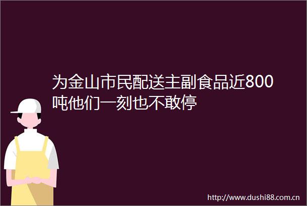 为金山市民配送主副食品近800吨他们一刻也不敢停