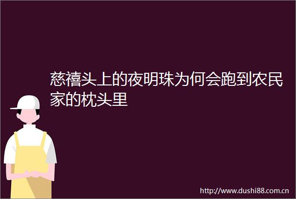 慈禧头上的夜明珠为何会跑到农民家的枕头里