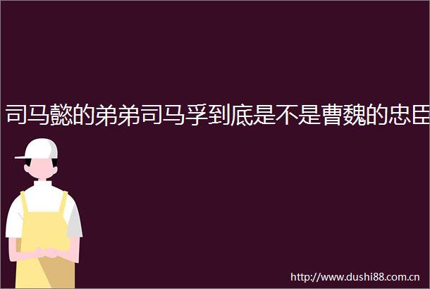 司马懿的弟弟司马孚到底是不是曹魏的忠臣