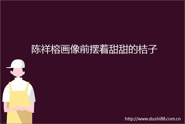 陈祥榕画像前摆着甜甜的桔子