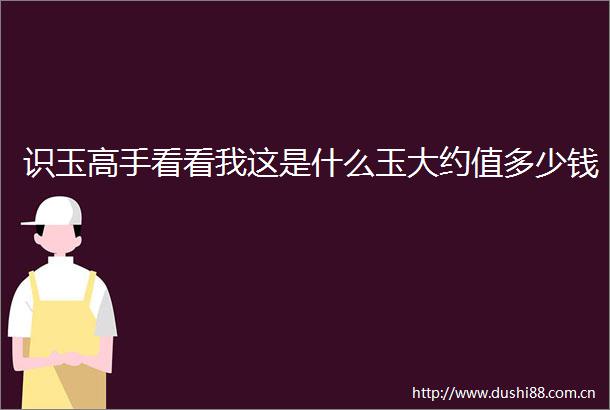 识玉高手看看我这是什么玉大约值多少钱