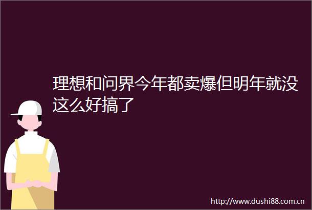 理想和问界今年都卖爆但明年就没这么好搞了