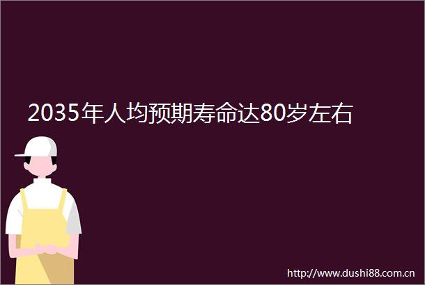 2035年人均预期寿命达80岁左右