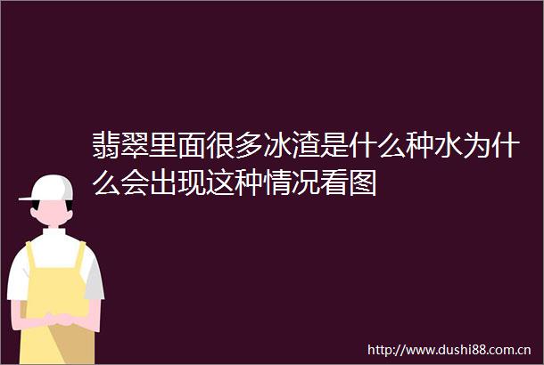 翡翠里面很多冰渣是什么种水为什么会出现这种情况看图