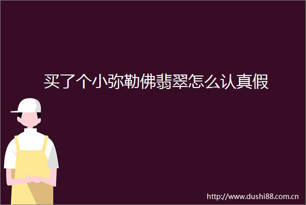买了个小弥勒佛翡翠怎么认真假