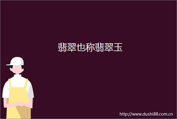 翡翠也称翡翠玉