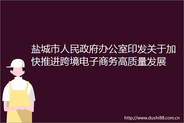 盐城市办公室印发关于加快推进跨境电子商务高质量发展