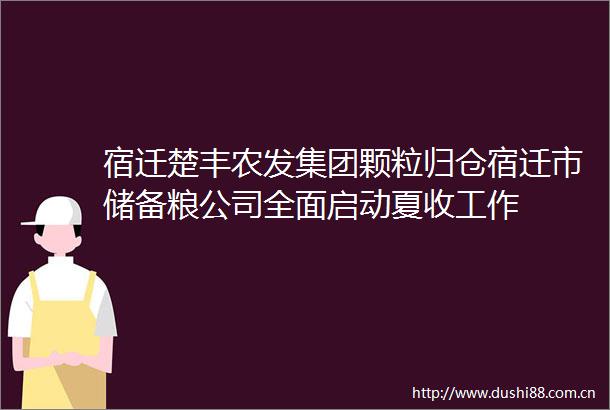宿迁楚丰农发集团颗粒归仓宿迁市储备粮公司全面启动夏收工作