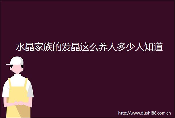 水晶家族的发晶这么养人多少人知道