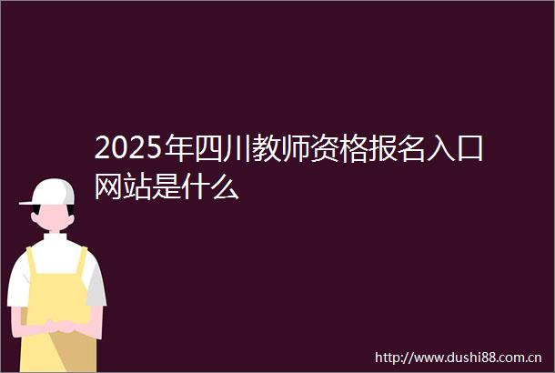 2025年四川教师资格报名入口网站是什么