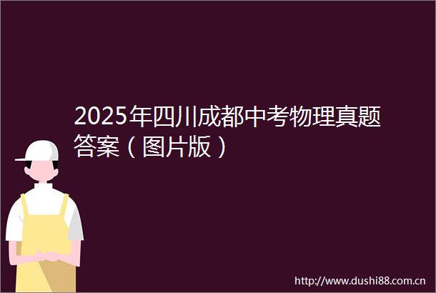 2025年四川成都中考物理真题答案（图片版）