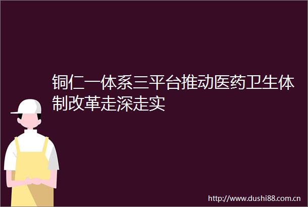 铜仁一体系三平台推动医药卫生体制改革走深走实