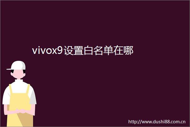 vivox9设置白名单在哪