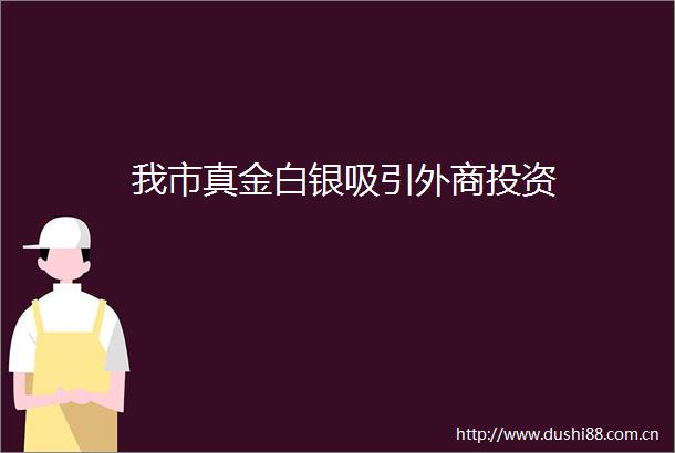 我市真金白银吸引外商投资