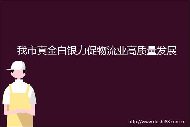 我市真金白银力促物流业高质量发展