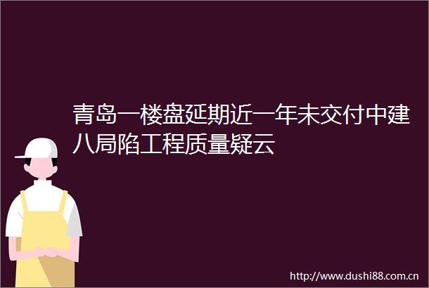 青岛一楼盘延期近一年未交付中建八局陷工程质量疑云