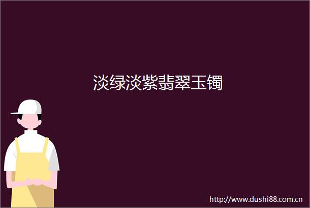淡绿淡紫翡翠玉镯