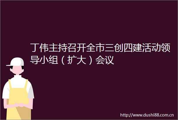 丁伟主持召开全市三创四建活动小组（扩大）会议