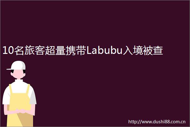 10名旅客超量携带Labubu入境被查