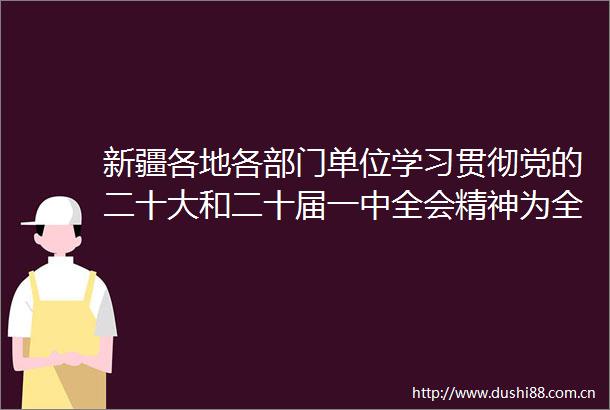 新疆各地各部门单位学习贯彻党的二十大和二十届一中全会精神为全面推进中华民族伟大复兴贡献新疆力量
