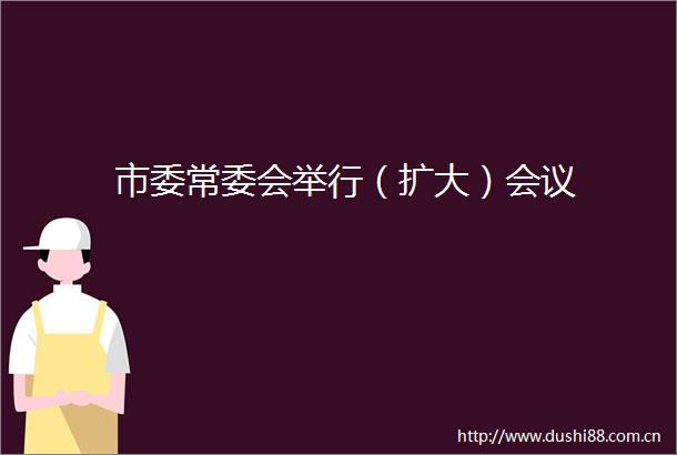 市委常委会举行（扩大）会议