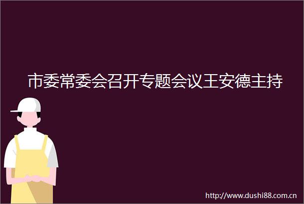 市委常委会召开专题会议王安德主持