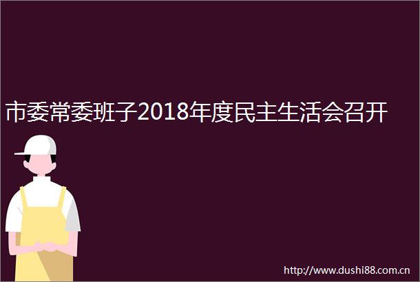 市委常委班子2018年度民主生活会召开
