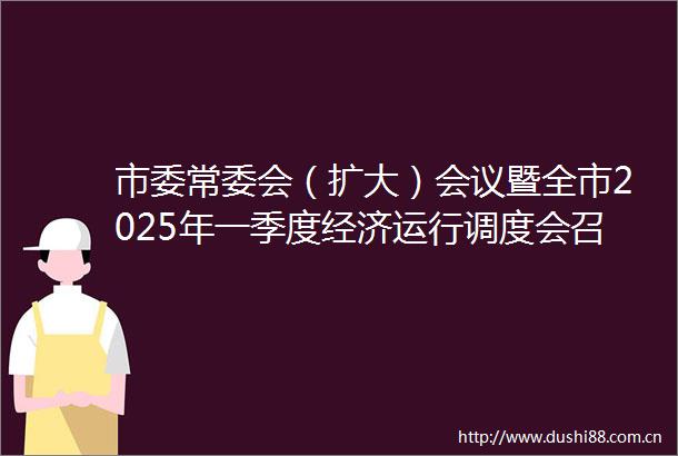 市委常委会（扩大）会议暨全市2025年一季度经济运行调度会召开