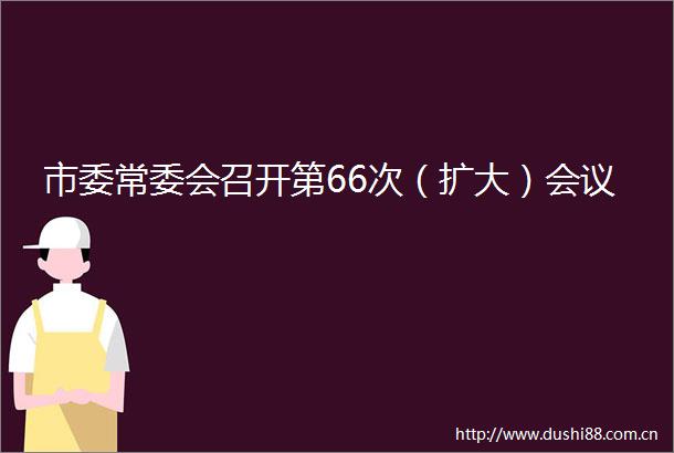 市委常委会召开第66次（扩大）会议