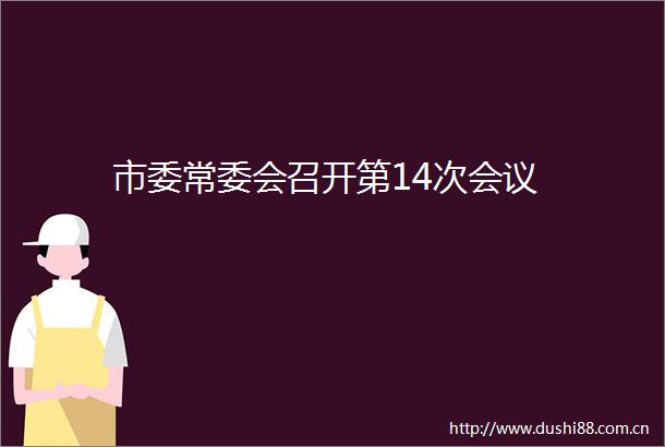 市委常委会召开第14次会议