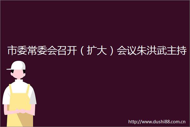 市委常委会召开（扩大）会议朱洪武主持