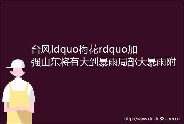 台风ldquo梅花rdquo加强山东将有大到暴雨局部大暴雨附近海域最大风力9级