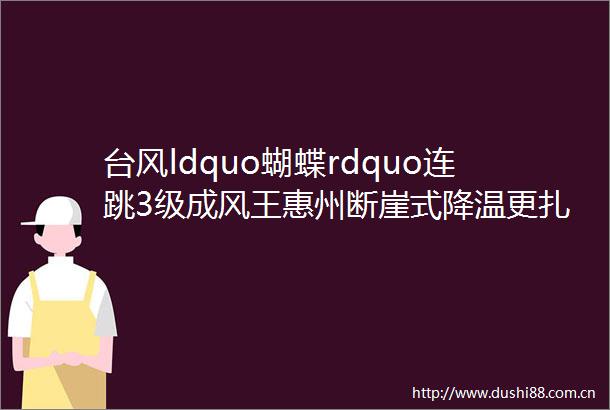 台风ldquo蝴蝶rdquo连跳3级成风王惠州断崖式降温更扎心的在后面