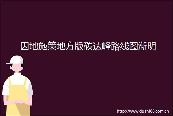 因地施策地方版碳达峰路线图渐明