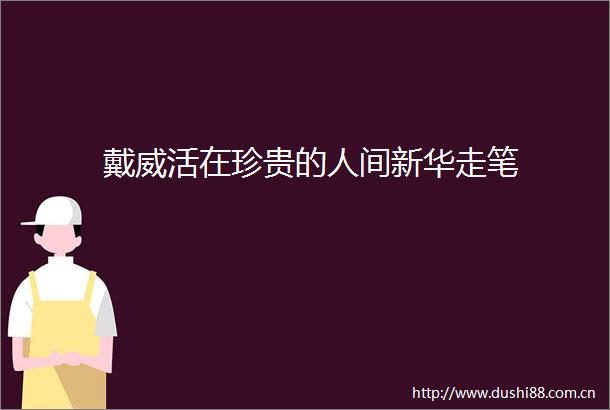 戴威活在珍贵的人间新华走笔